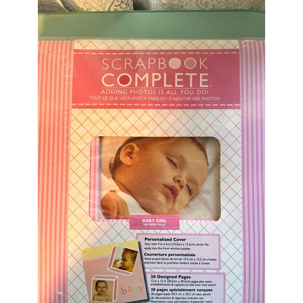C.R. Gibson Baby Girl Pink Striped 12x12 Scrapbook Album, MPN 082272